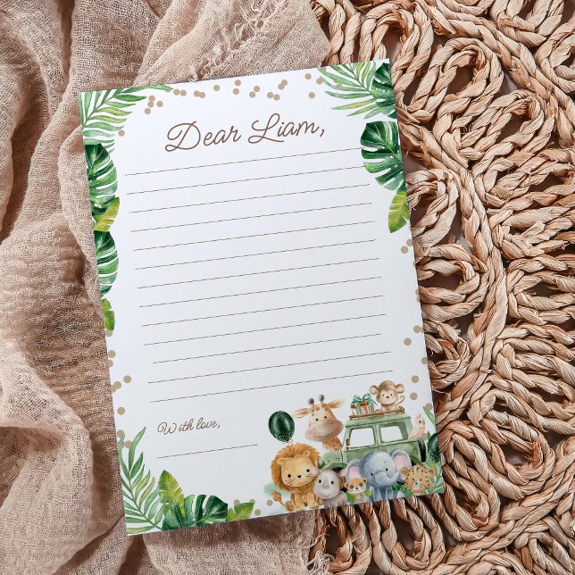 Convites Wild One Safari 1st Birthday Time Capsule Cards (Criador carregado)