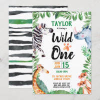 Wild One Safari Animal Kids primeiro aniversario