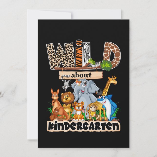 Convites Wild Sobre O Jardim De Infância (Frente)