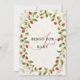 CONVITES WILD STRAW BERRY SWEET BABY SHOWER INVITATION