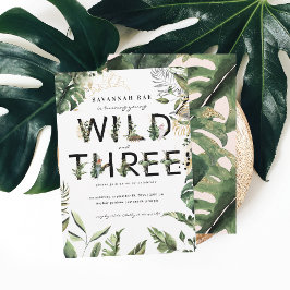 Convites Wild & Três Verduras Tropicais 3º Aniversário