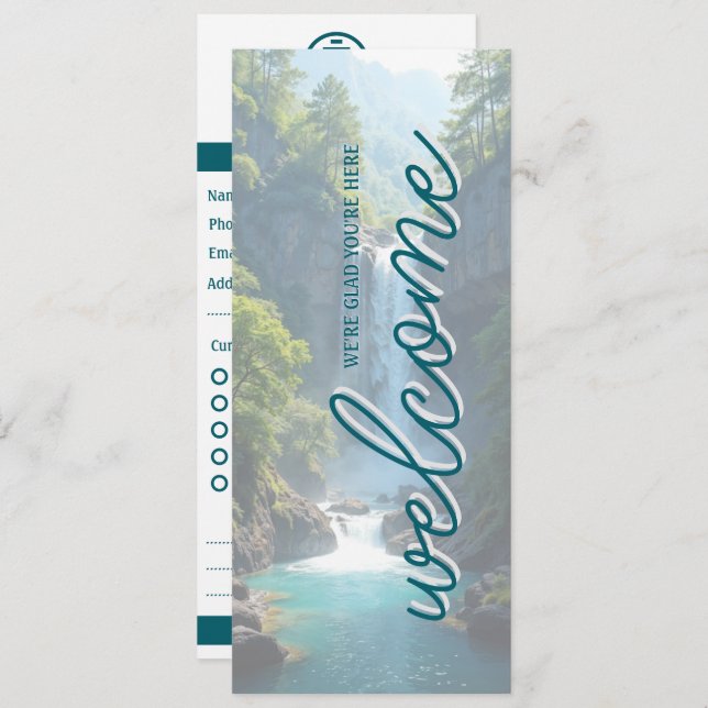 Convites Wild & Welcome Church Connection Card (Frente/Verso)