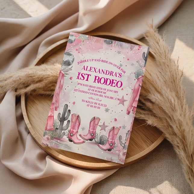 Convites Wild West 1st Rodeo Birthday (Criador carregado)