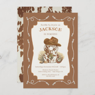 Convites Wild West Cowboy 8ª Festa de aniversário