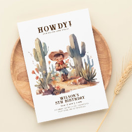 Convites Wild West Modern Cowboy Birthday
