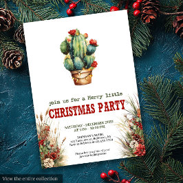 Convites Wild West typography Christmas party digital