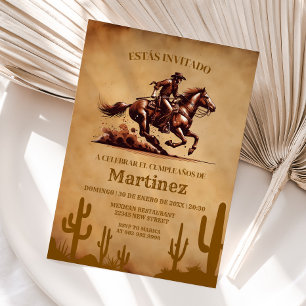 Convites Wild West Vaquero Cowboy Birthday espanhol