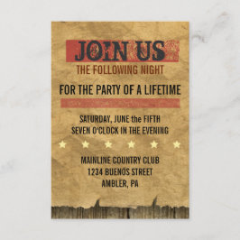 Convites WILD WEST WANTED Bar Bat Mitzvah