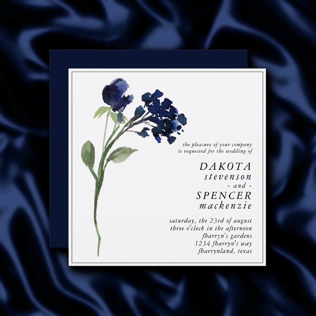 Convites Wildbloom | Casamento Floral Clássico Boêmia Azul (Criador carregado)