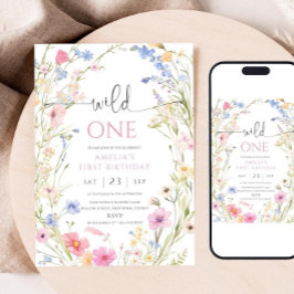 Convites Wildflower 1st Birthday Invitation Template, Edita