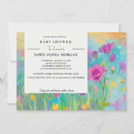 CONVITES WILDFLOWER BABY FLORAL CHÁ DE FRALDAS