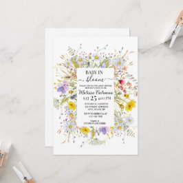 Convites Wildflower Baby In Bloom Baby Shower 