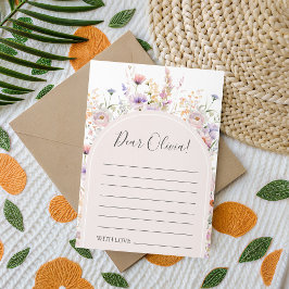 Convites Wildflower Birthday Time Capsule Card