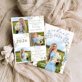 Convites Wildflower Bloom Graduation Party Invitation