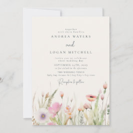 Convites Wildflower Boho Chic Wedding