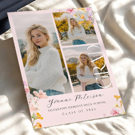 Convites Wildflower & Bow Graduation Invitation