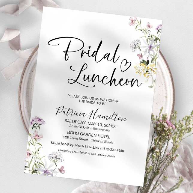 Convites Wildflower Bridal Luncheon (Criador carregado)