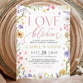 Convites Wildflower Bridal Shower Invitation,Love In Bloom 