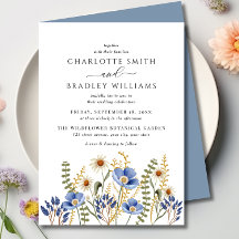Wildflower Floral Periwinkle Wedding
