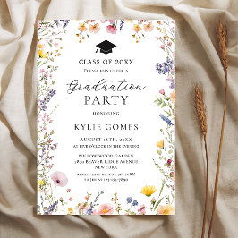 Convites Wildflower Garden Graduation Party Invitation