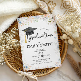 Convites Wildflower Garden Graduation Party Invitation