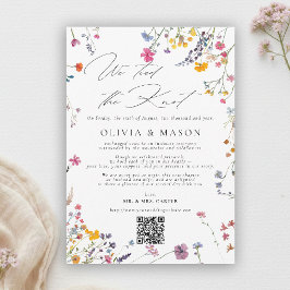 Convites Wildflower Garden Modern Chic Wedding Announcement