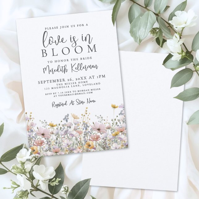 Convites Wildflower Love Is In Bloom Bridal Shower (Wildflower Love Is In Bloom Bridal Shower Invitation)