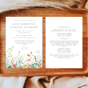 Convites Wildflower Meadow All in One Wedding