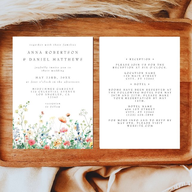 Convites Wildflower Meadow All in One Wedding (Criador carregado)