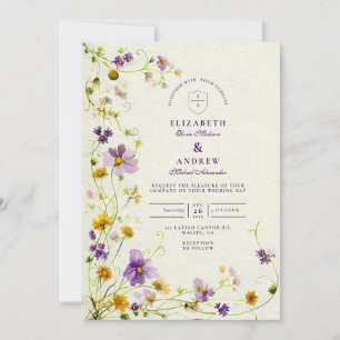 Convites Wildflower Meadow Wedding