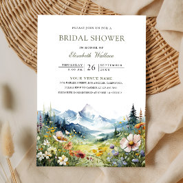 Convites Wildflower Mountain Meadow QR Code Bridal Shower