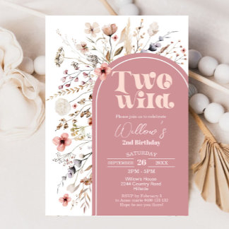 Convites Wildflower Two Wilthday Invitation