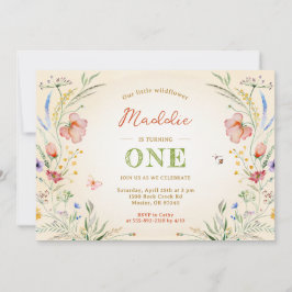 Convites Wildflower virando um aniversário de 11 ruas