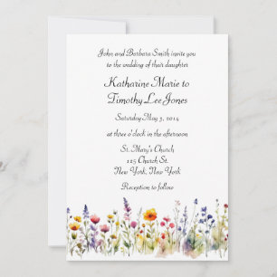 Convites Wildflower Wedding