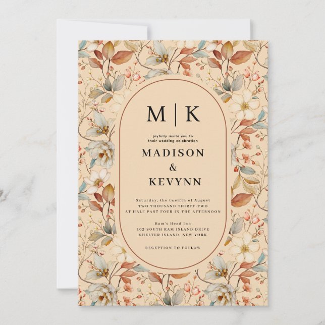 Convites Wildflower Wedding (Frente)