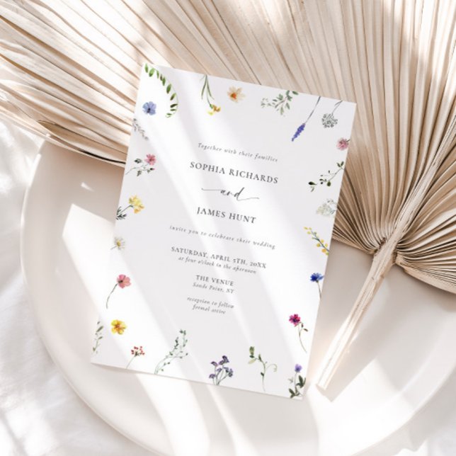 Convites Wildflower Wedding (Criador carregado)