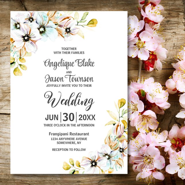 Convites Wildflower Wedding (Criador carregado)