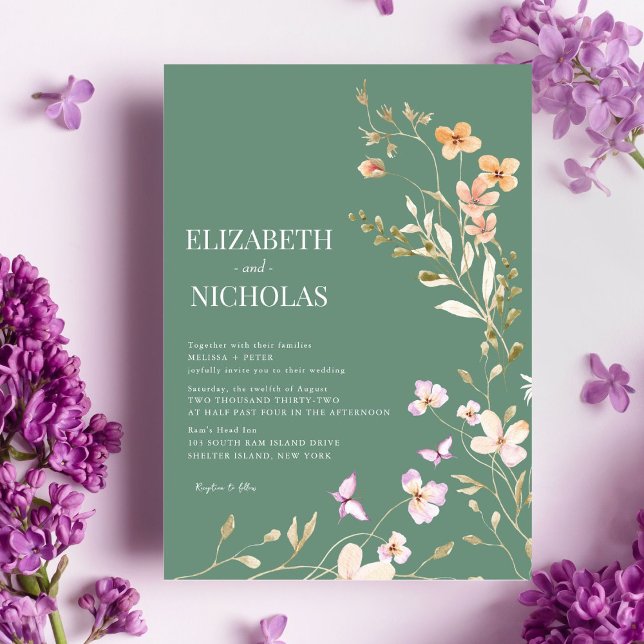 Convites Wildflower Wedding (Criador carregado)