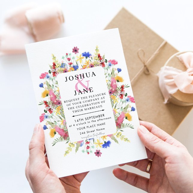 Convites Wildflower Wedding (Criador carregado)