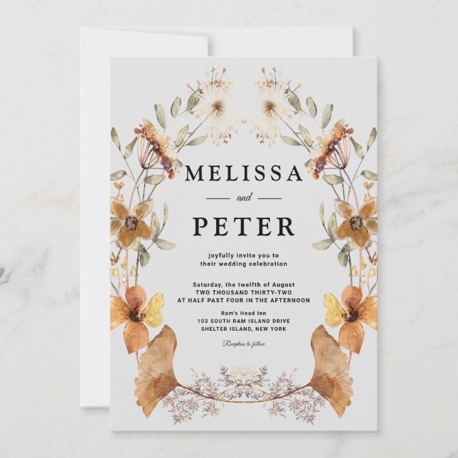 Convites Wildflower Wedding (Frente)