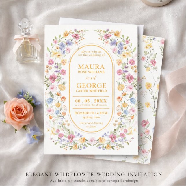 Convites Wildflower wedding invitation (Criador carregado)
