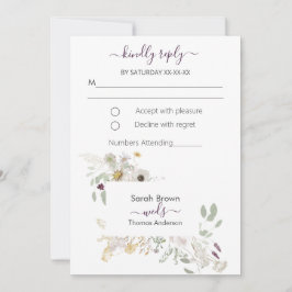 CONVITES WILDFLOWER YELLOWER E PURPLE COLORIDOS