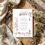Convites Wildflowers Meadow Elegant Modern QR Code Wedding<br><div class="desc">Wildflowers Meadow Elegant Modern QR Code Wedding</div>