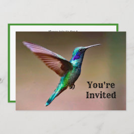Convites Wildlife Green Hummingbird Foto Aniversário