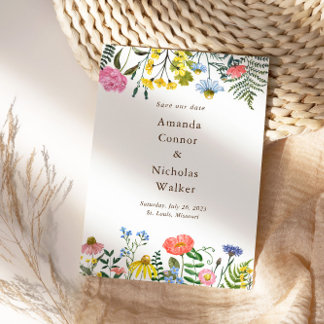 Convites Wildlows do Curso Whimsical Salva a Data Convidado