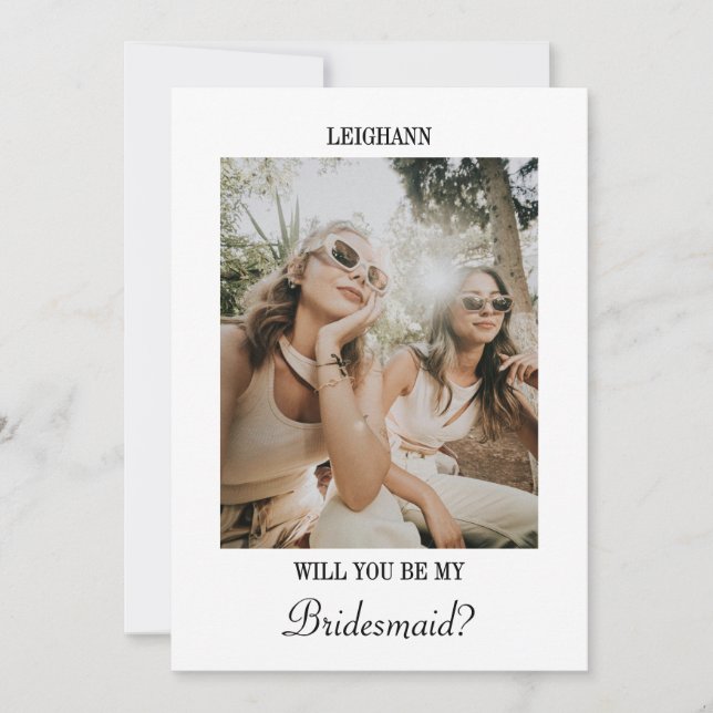 Convites Will You Be My Bridesmaid Bridesmaid Proposal Card (Frente)