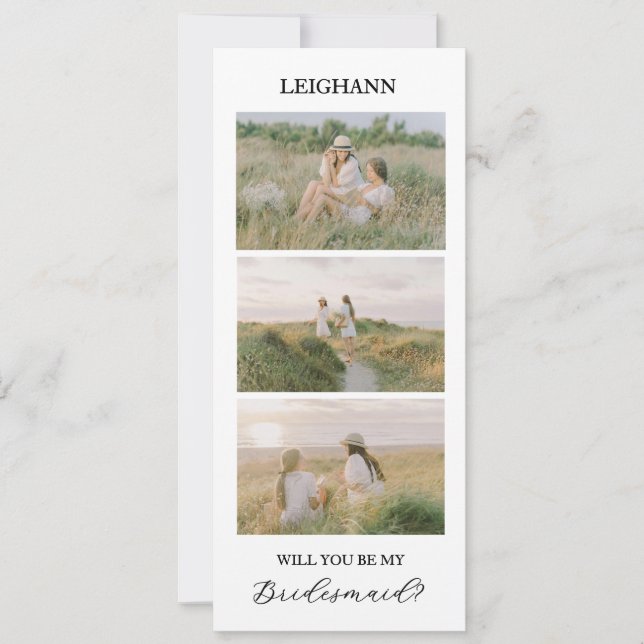 Convites Will You Be My Bridesmaid Bridesmaid Proposal Card (Frente)