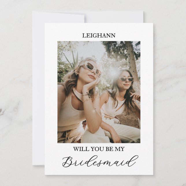 Convites Will You Be My Bridesmaid Bridesmaid Proposal Card (Frente)