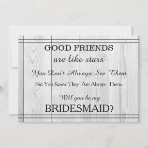 Convites Will you be my bridesmaid? invitation