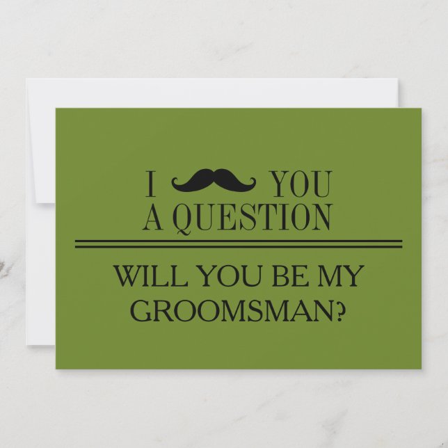Convites Will you be my Groomsman? (Frente)
